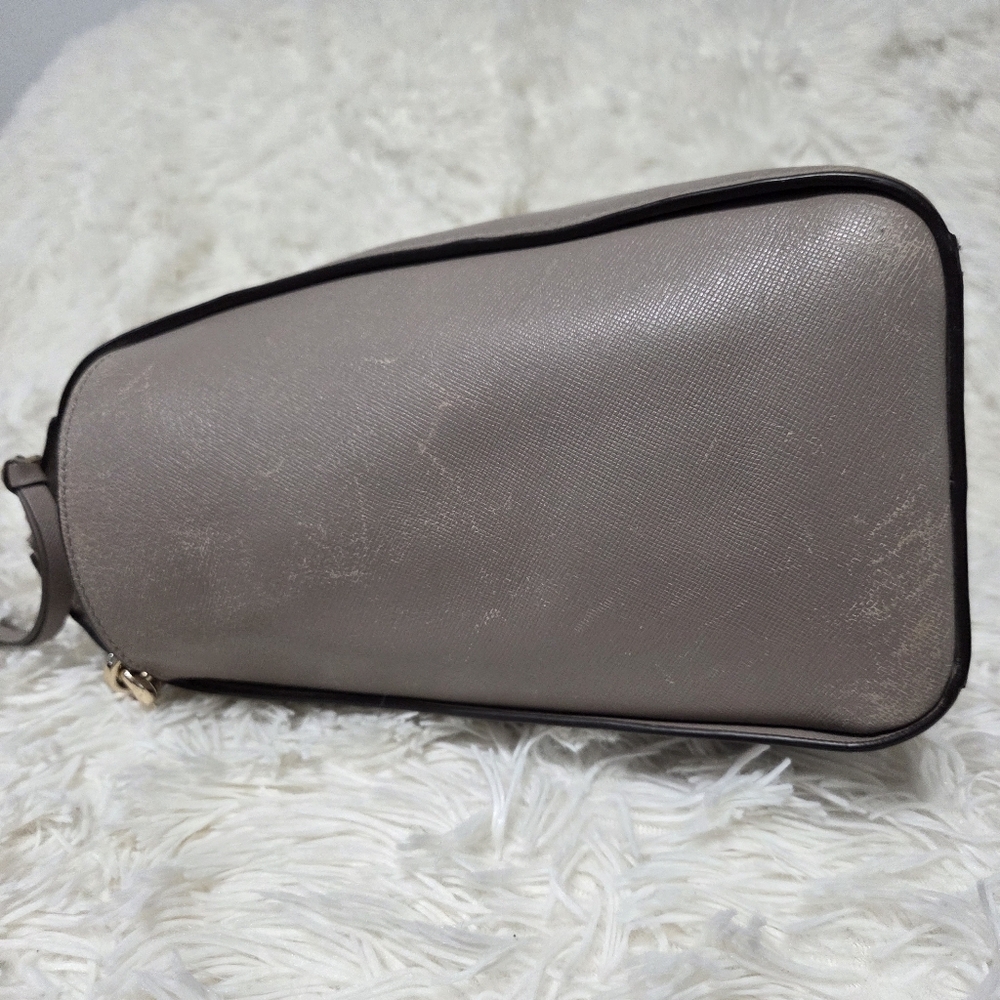 Coach Bleeker Saffiano Riley Carryall Large Crossbody Bag Taupe #30149 - Picture 7 of 16